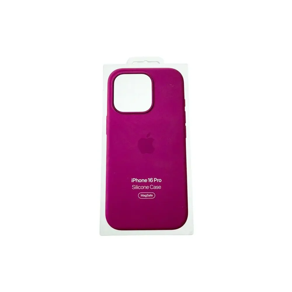 APPLE iPhone 16 Pro Silicone Case with MagSafe in Fuchsia